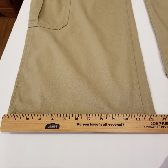 Arizona Jean Co Cargo Pants Women's 14 Pockets British Khaki Flared Cotton New - Picture 5 of 9